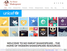 Tablet Screenshot of nosweatshakespeare.com